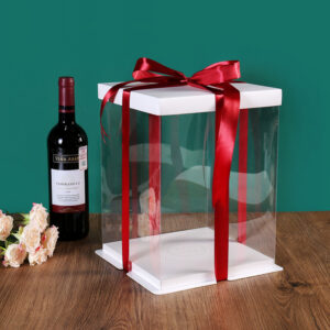 Tall Square Clear Cake and Gift Boxes Tall Square Clear Gift Cake Boxes