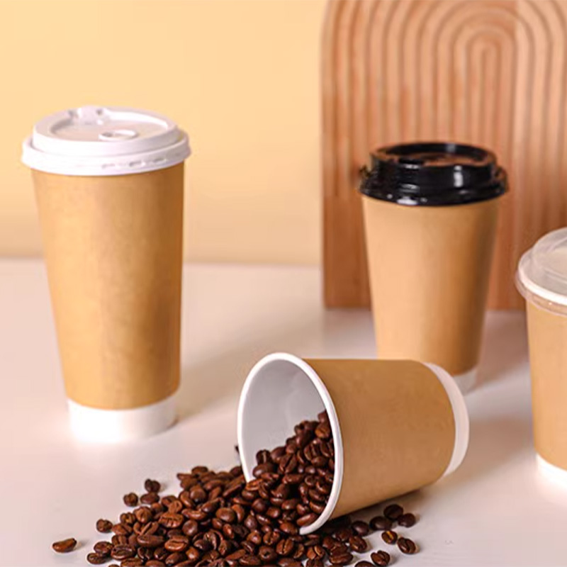 Plain Kraft Paper Beverage Cups