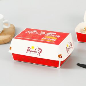 White and Red Burger Takeaway Boxes