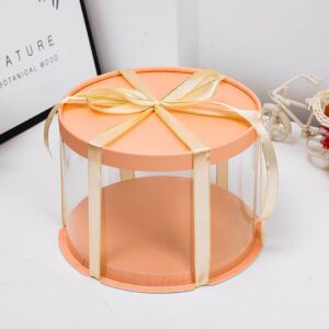 Colored Round Clear Cake Boxes