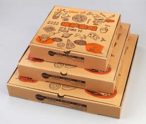 Printed Kraft Pizza Boxes for Restaurant Menus