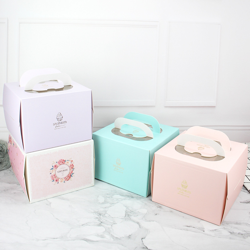 Printed Carry-Handle Cake Boxes