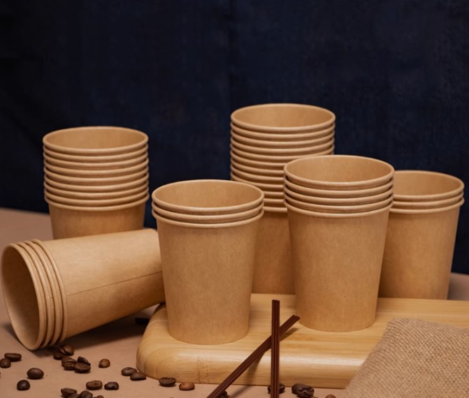 Plain Kraft Paper Beverage Cups