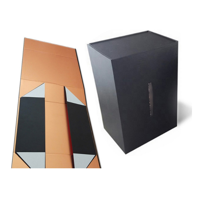 Black Magnetic Gift Boxes with Folding Bases