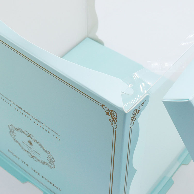 Clear Panel Cake Boxes with Colored Frames