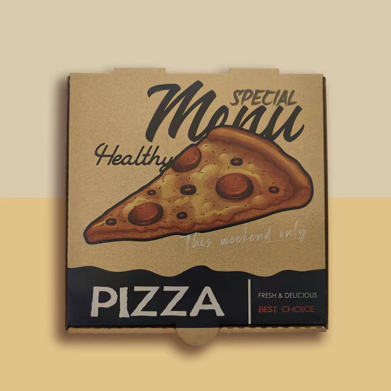 Menu-Style Printed Pizza Takeaway Boxes