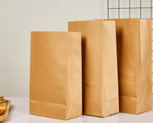 Plain Kraft Takeaway Bags without Handles