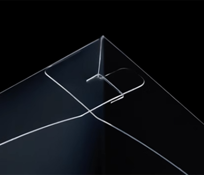 Structure and component detail for tall clear cake display boxes with white frames