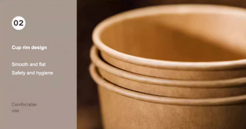 Structure and component detail for plain kraft paper beverage cups