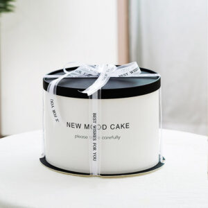 Round Paper Cake Boxes with Contrast Rims