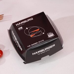 Printed Burger Boxes with Folding Closures