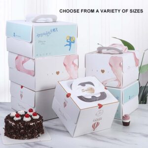 Printed Carry-Handle Cake Boxes