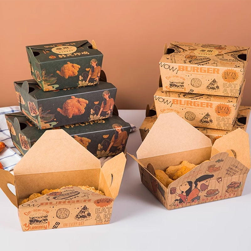 Kraft Chicken Meal Boxes with Custom Prints