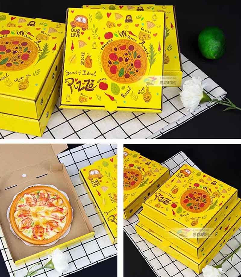 12-Inch Pizza Boxes with Bright Custom Printing