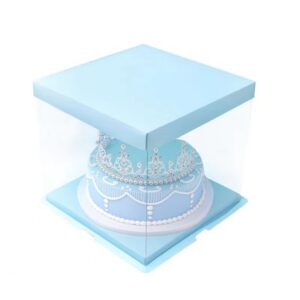 Blue Frame Cake Boxes with Clear Walls