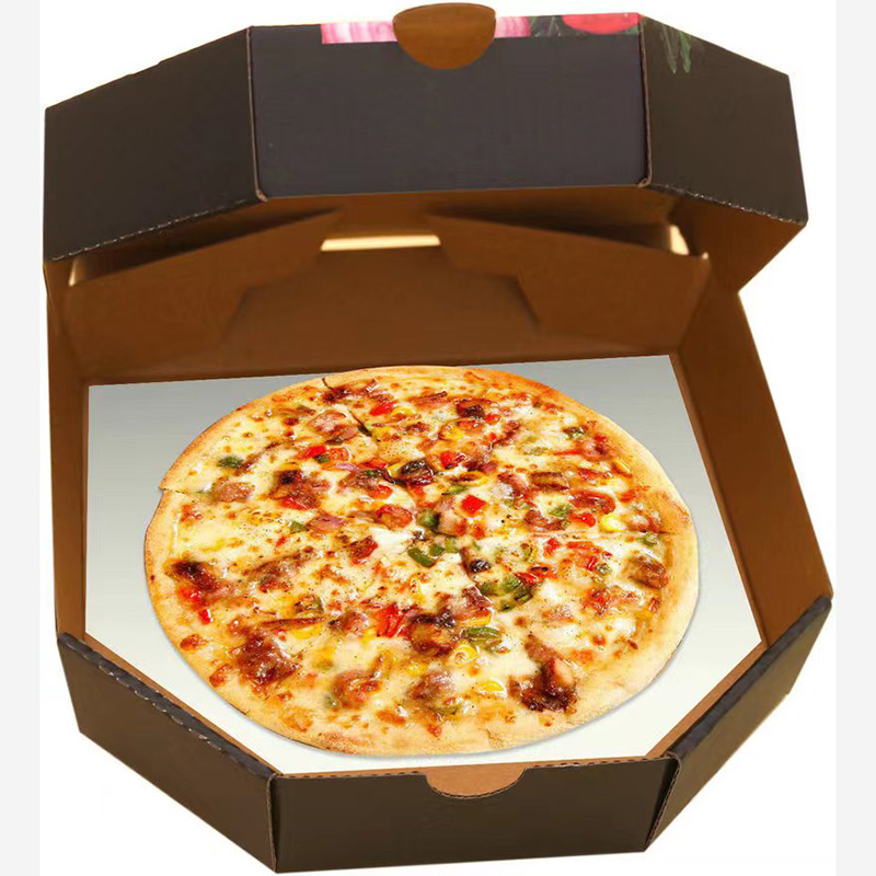 Hexagonal Pizza Boxes with White Printed Panels