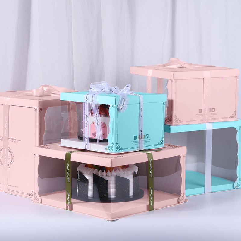 6-Inch Display Cake Boxes with Color Frames