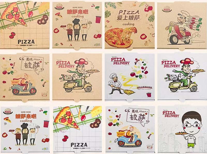 Custom Illustrated Corrugated Pizza Packaging