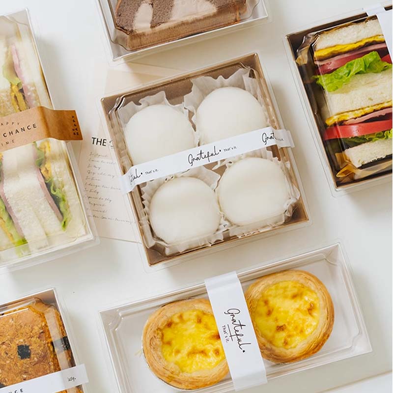 Clear Cake Roll Boxes with Carry Handles