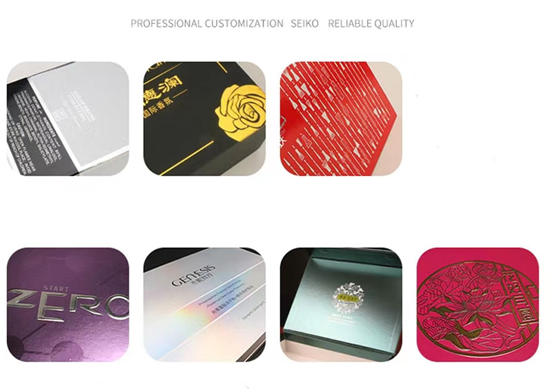 Structure and component detail for ribbon gift boxes in custom colors