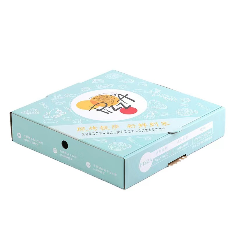 Pastel Full-Color Corrugated Pizza Boxes