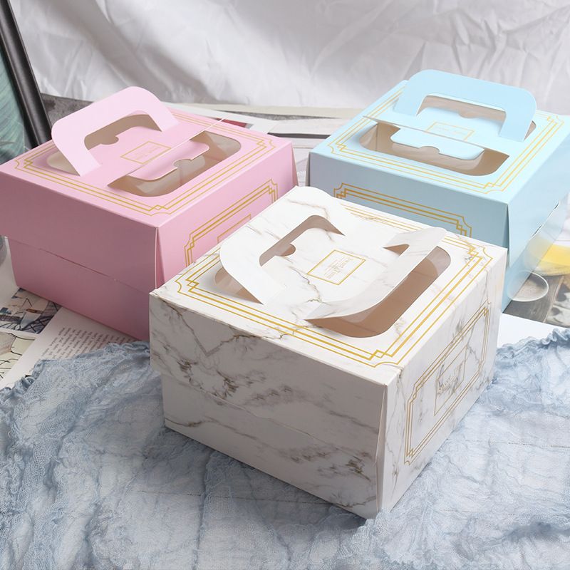 Handled Dessert Boxes with Top Windows
