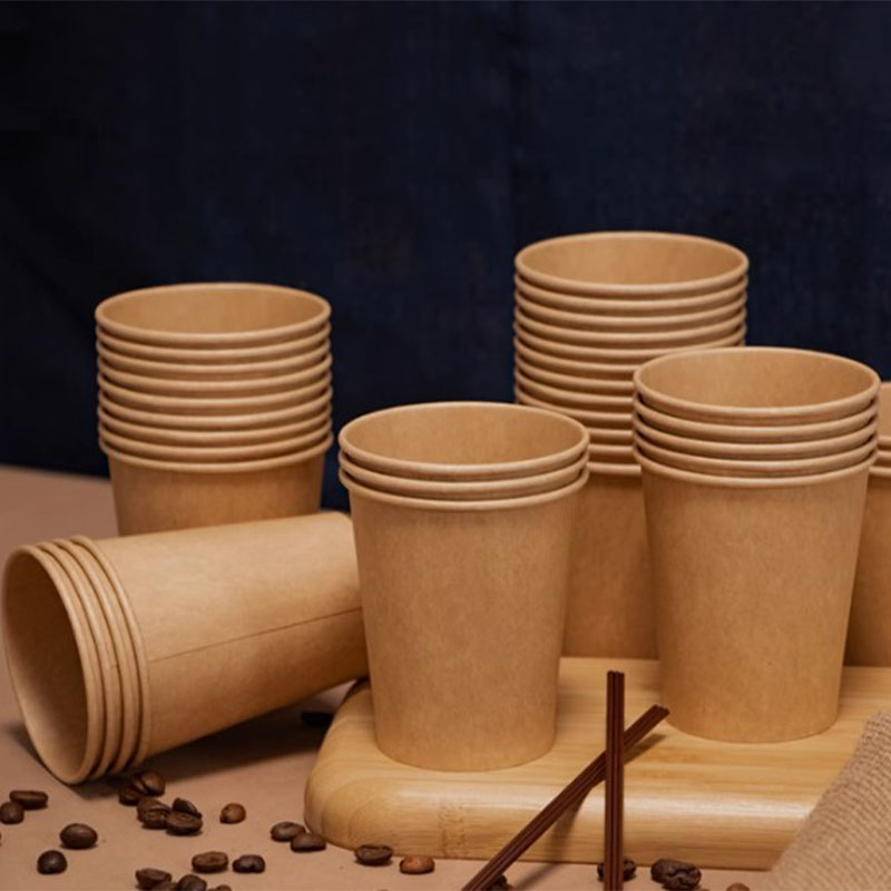 Plain Kraft Paper Beverage Cups