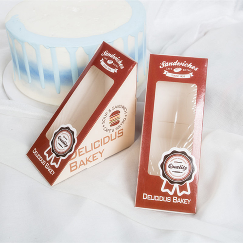 Triangle Sandwich Boxes with Clear Windows Triangle Sandwich Boxes with Clear Windows