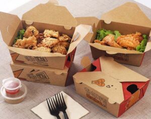 Printed Fried Chicken Clamshell Boxes